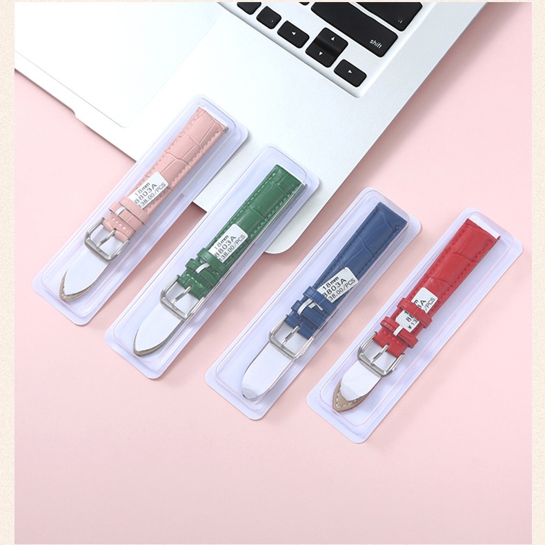Dây da đồng hồ da bò dập vân cá sấu chống nước tốt BO-35 size 12 14 16 18 19 20 21 22 24mm