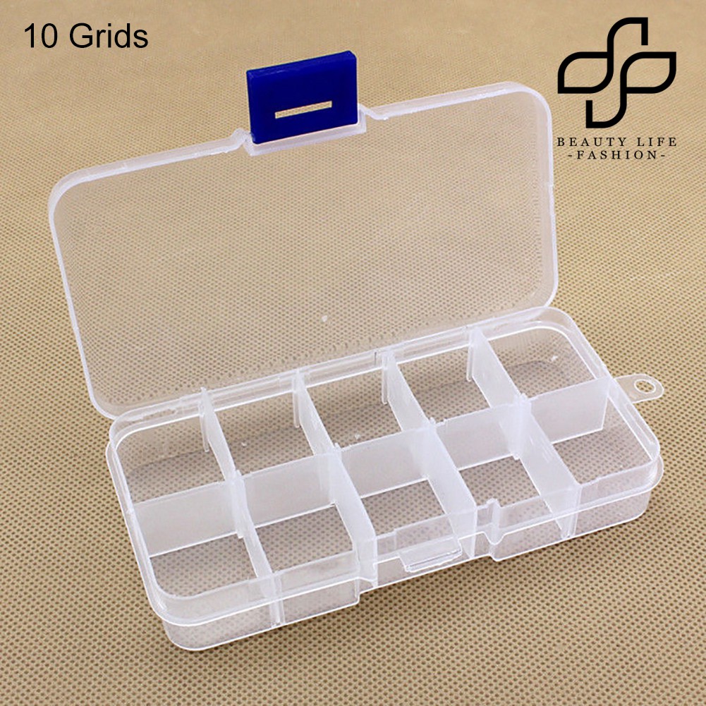 Hộp đựng đồ 10/ 15/ 24 ngăn bằng nhựa trong suốt đa năng dành cho trang sức mồi câu cá