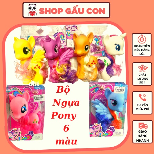 Đồ chơi trẻ em Ngựa Pony- nhân vật phim hoạt hình My Little Pony bằng nhựa cao cấp Gấu Con
