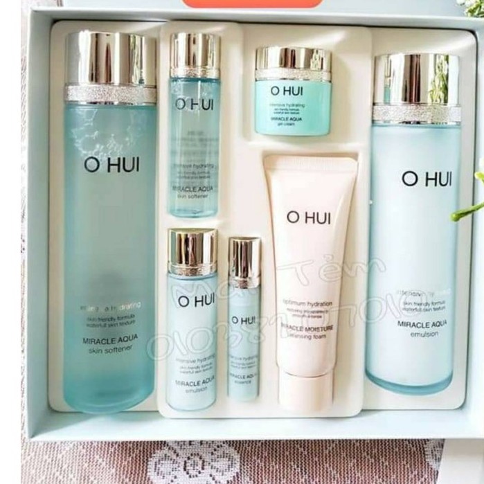 Bộ Dưỡng Cấp Nước Ohui Miracle Aqua Special Set 6pcs Phù Hợp Da Thiếu Độ Ẩm, Da Dầu Nhưng Mất Nước,