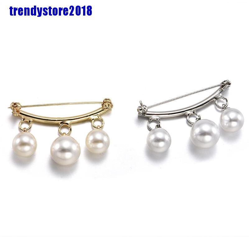 Ghim Cài Áo Dây Xích Đính Ngọc Trai Cố Định An Toàn