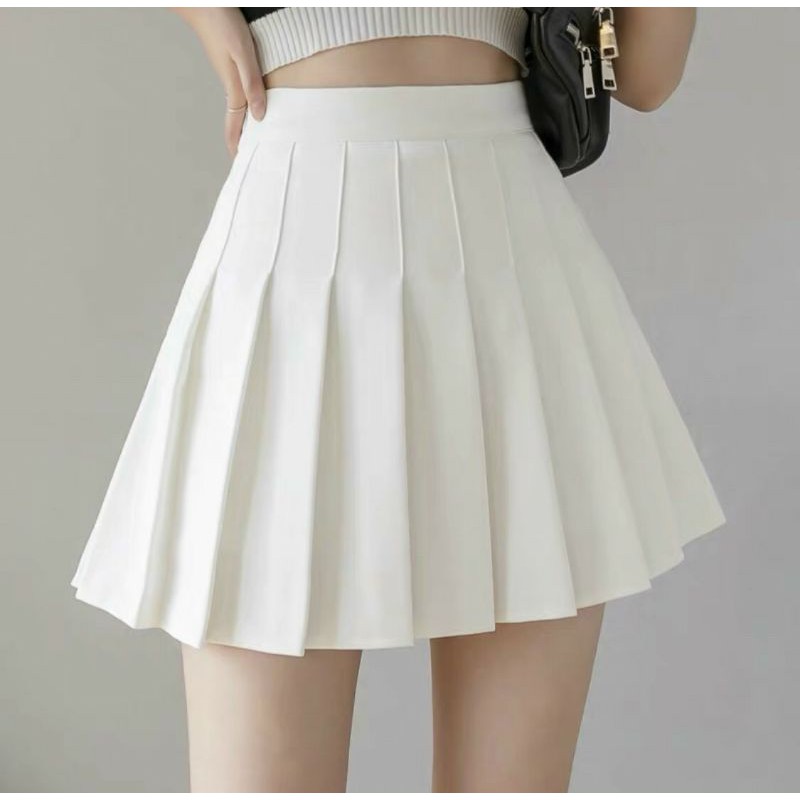 Chân váy tennis xếp ly ngay ngắn VTSN 7 có quần trong, váy mini skirt kiểu nữ xếp li tenis trắng đen học sinh ulzzang | BigBuy360 - bigbuy360.vn