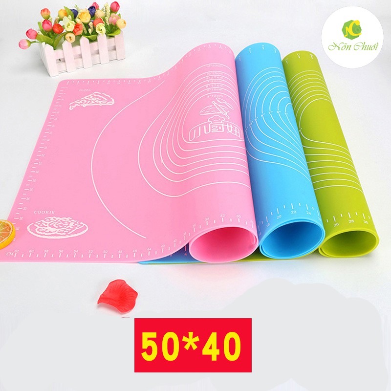 Tấm lót nhào bột silicone/thảm nhào bột chống dính 50x40cm