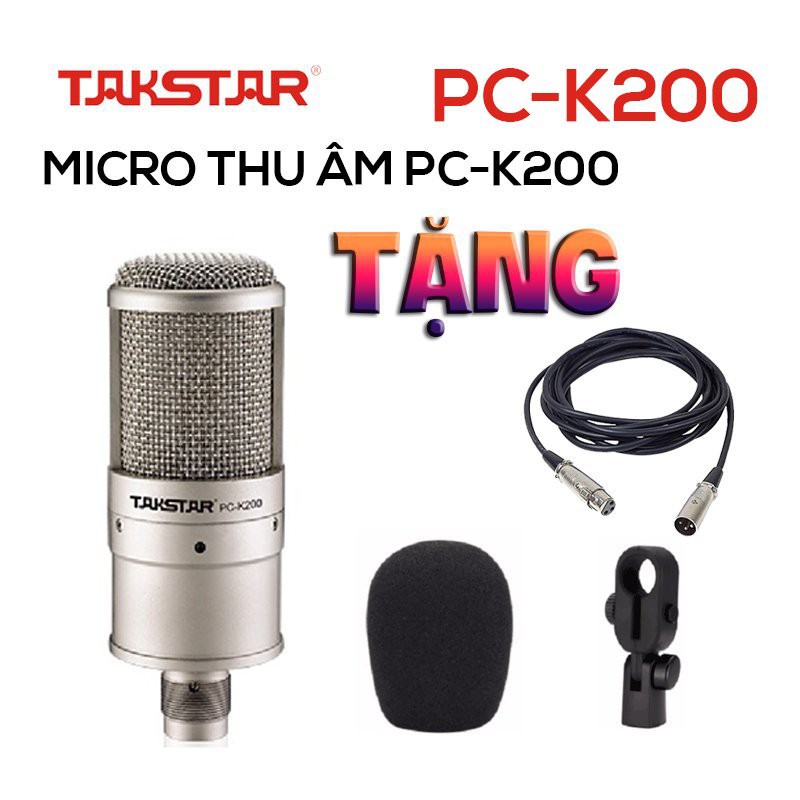 Combo thu âm, karaoke, livestream, Mic PC K200, Soundcard Icon Upod Nano, Tai nghe TS2260 Kèm phụ kiện - Bảo hành 1 năm