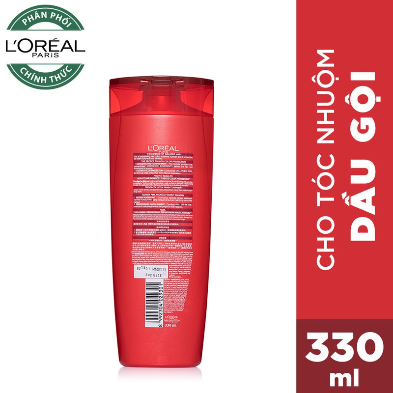 Dầu Gội Giữ Màu Cho Tóc Nhuộm L'Oreal Color-Vive Protecting Shampoo (7 Weeks) 330ml | BigBuy360 - bigbuy360.vn