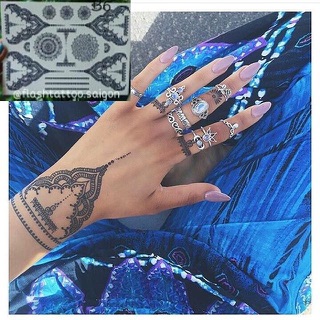Henna xăm trắng đen