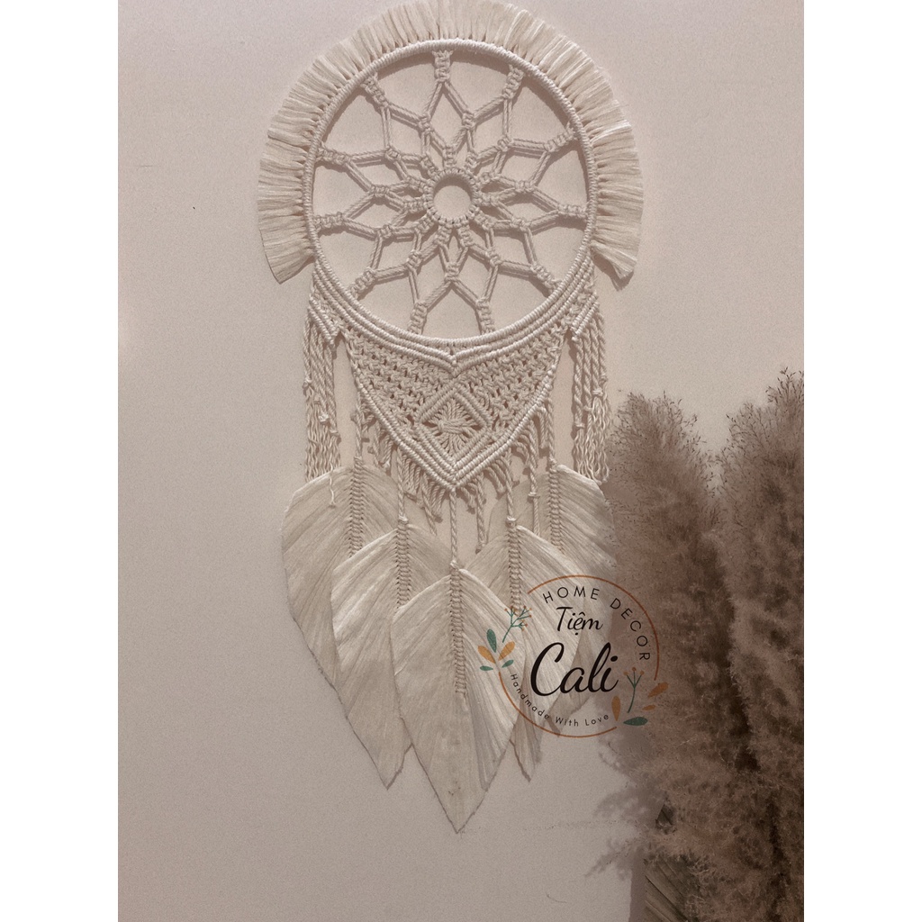 Dreamcatcher macrame decor trang trí phòng boho, decor homestay