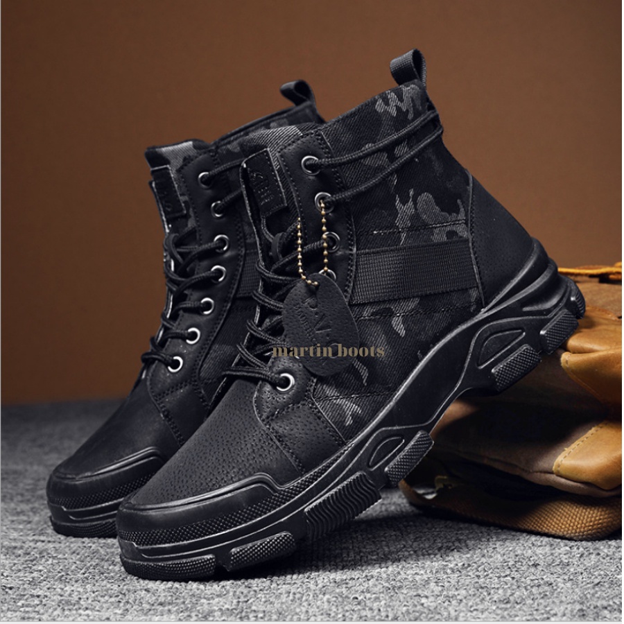 ( Dành cho dân phượt ) - Giày bốt nam bốt cổ thấp giày thấp cổ phiên bản Martin boots canva new 2022