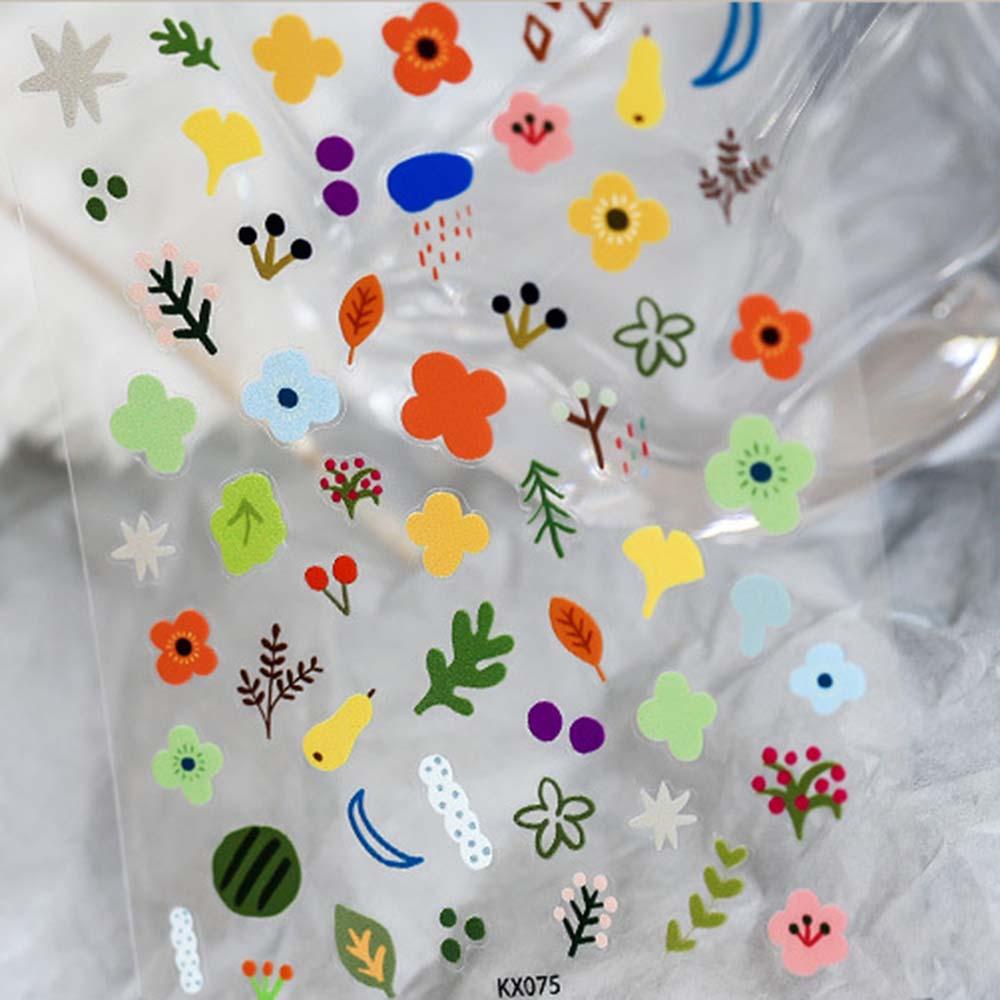 OCEANMAP Miếng Dán Trang Trí Móng Tay 5D Hình Lá Cây Độc Đáo