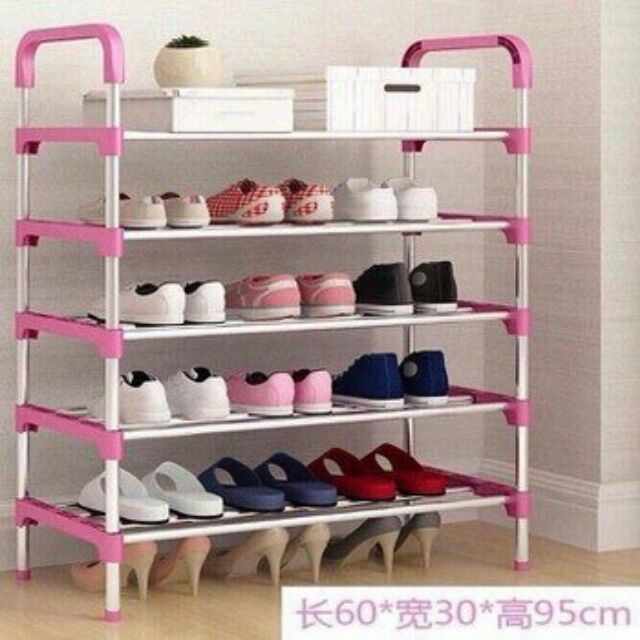 Kệ Để giày Dép 5 Tầng thanh inox Siêu Bền Đẹp
