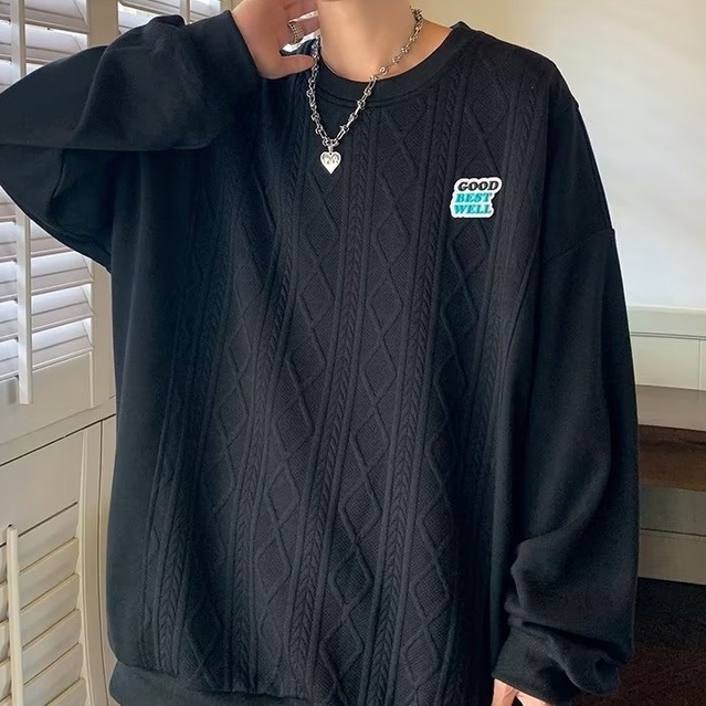 Áo Len Tròng Đầu Cổ Tròn Màu Trơn Thời Trang Hàn Quốc Cho Nam Nữ