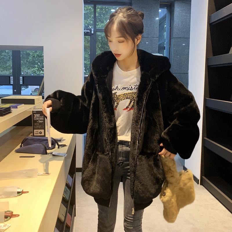 Áo khoác lông Thỏ hoodie mặc đi Đà lạt, Sapa