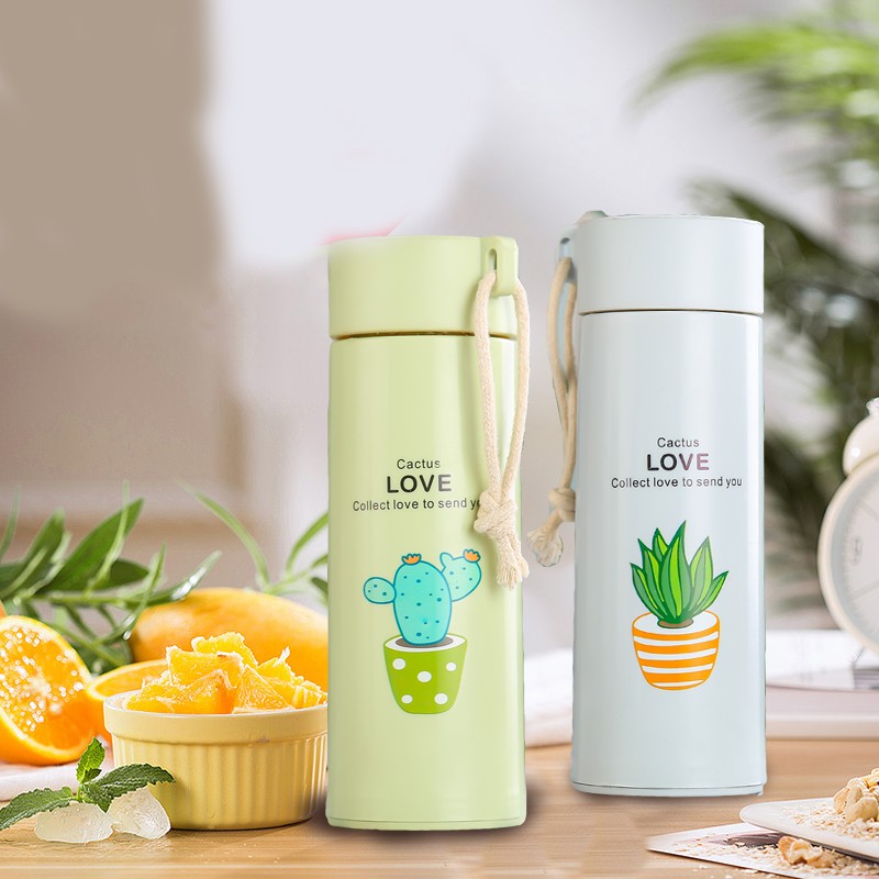 Bình nước in hình xương rồng nhiều màu 400ml Cute - Velosa | BigBuy360 - bigbuy360.vn