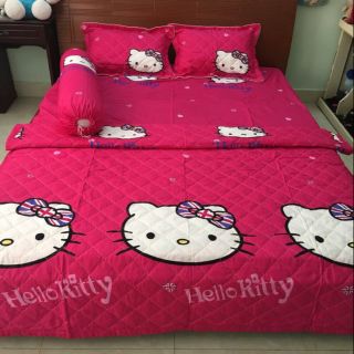 Ga nệm hello kitty hồng (ảnh chụp thật )