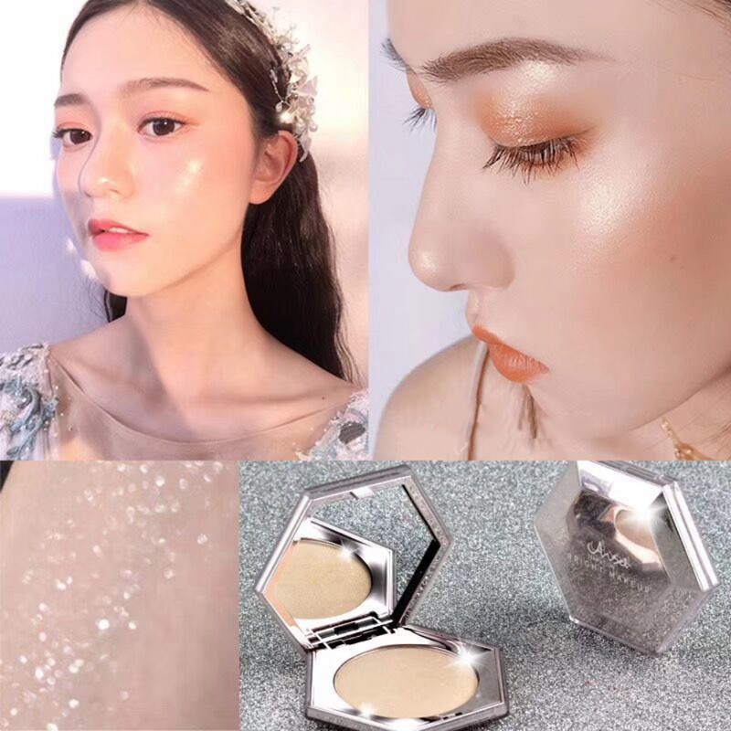 [Hàng mới về] Hộp phấn bắt sáng dạng nén trang điểm gương mặt hiệu ứng kim cương lấp lánh