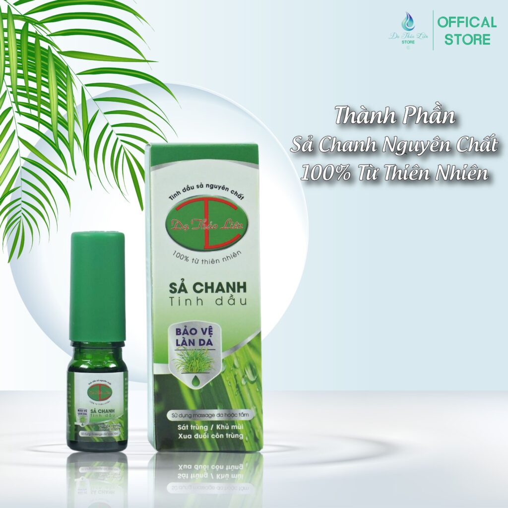 Tinh Dầu Xả Nguyên Chất 5ML Dạ Thảo Liên hống muỗi, xông phòng, khử khuẩn