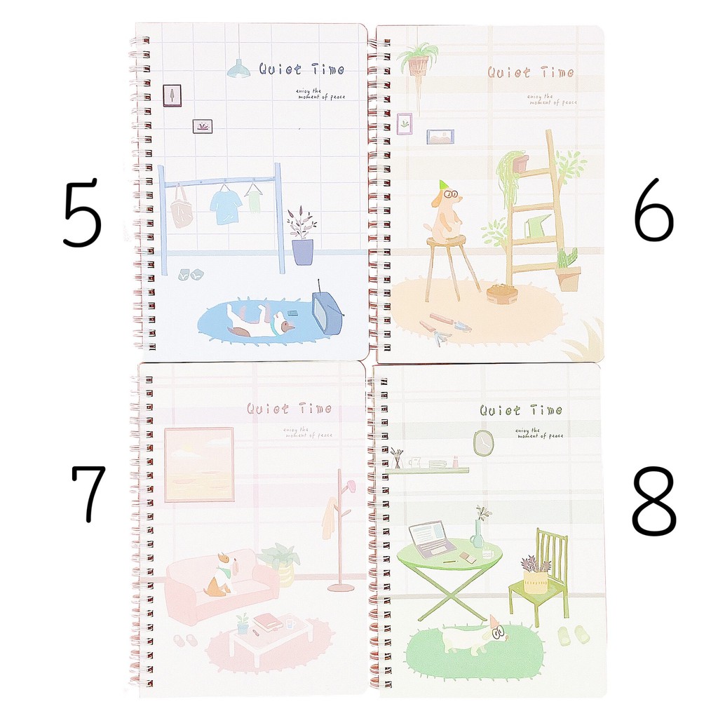 Sổ tay lò xo mini A5 bìa in hình hoa anh đào dễ thương cute 120 trang kích thước 20.5x14cm, sổ nhật ký, sổ lưu bút