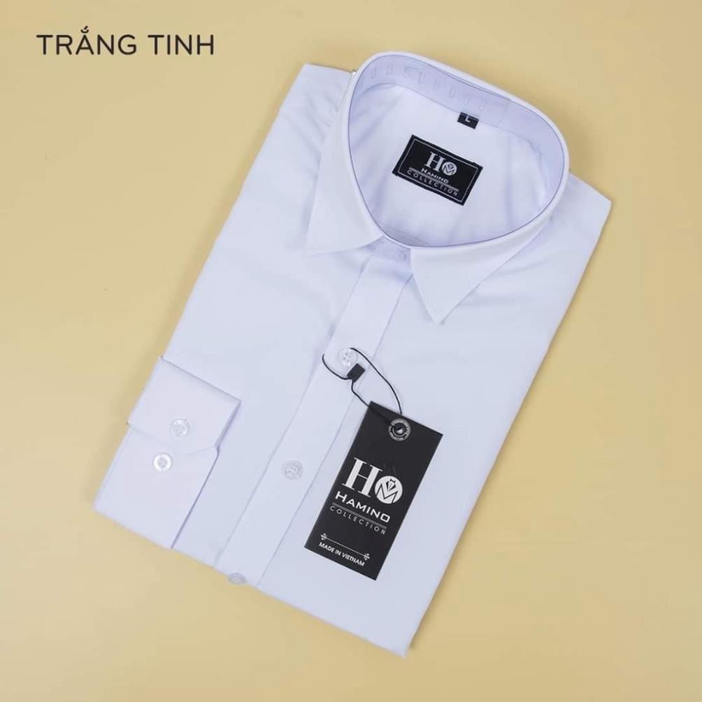 Áo sơ mi nam trơn dài tay, gấp hộp (7 màu) áo sơ mi công sở chất liệu lụa mịn cao cấp (Cam Kêt Chất Lượng) Minhstore66 | BigBuy360 - bigbuy360.vn