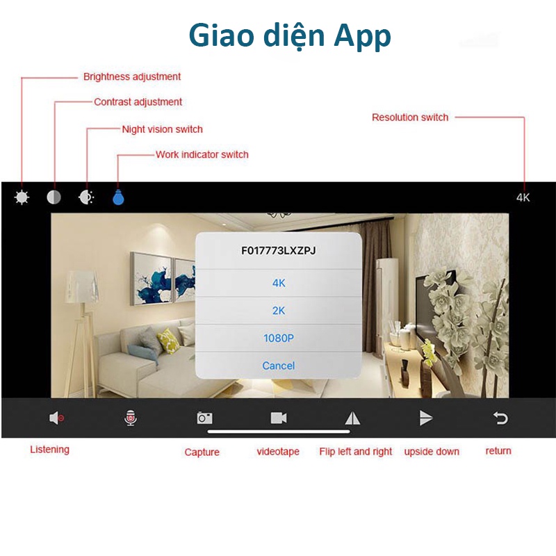 Camera mini wifi FullHD 4K kết nối điện thoại không dây siêu nhỏ hành trình quay phim BaoanMall V300 Air