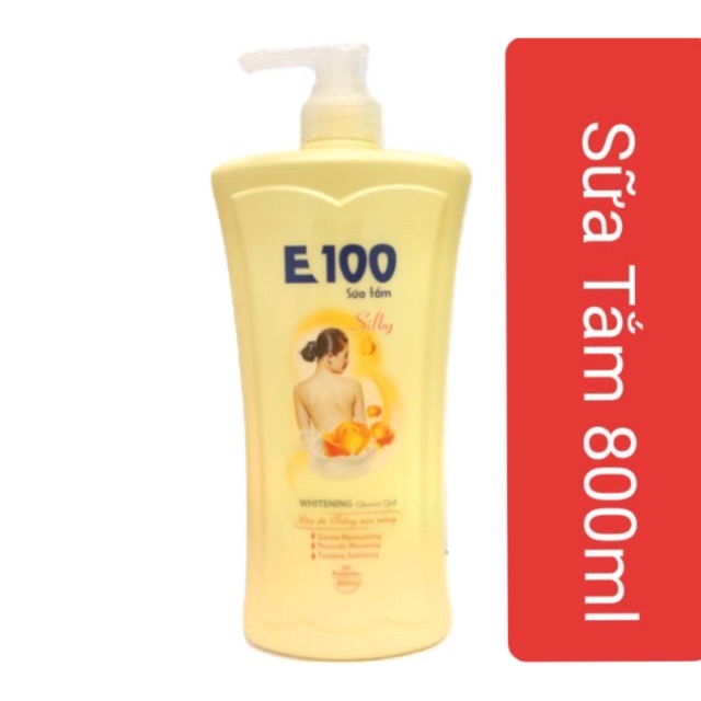 SỮA TẮM E100 SILKY Chai 800ml