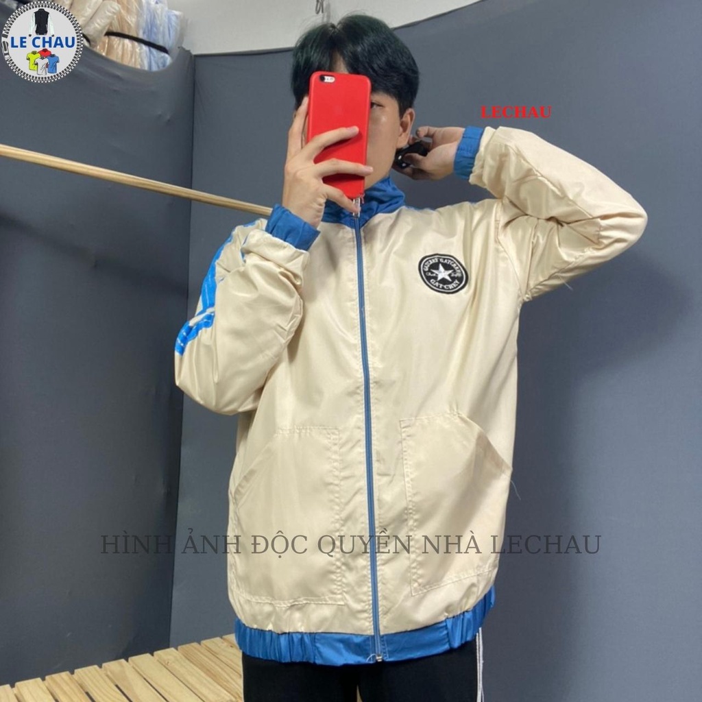 Áo khoác dù unisex form rộng in hình NGÔI SAO AKD42 LECHAU jacket nam nữ giá rẻ xịn xò ulzzang hottrend
