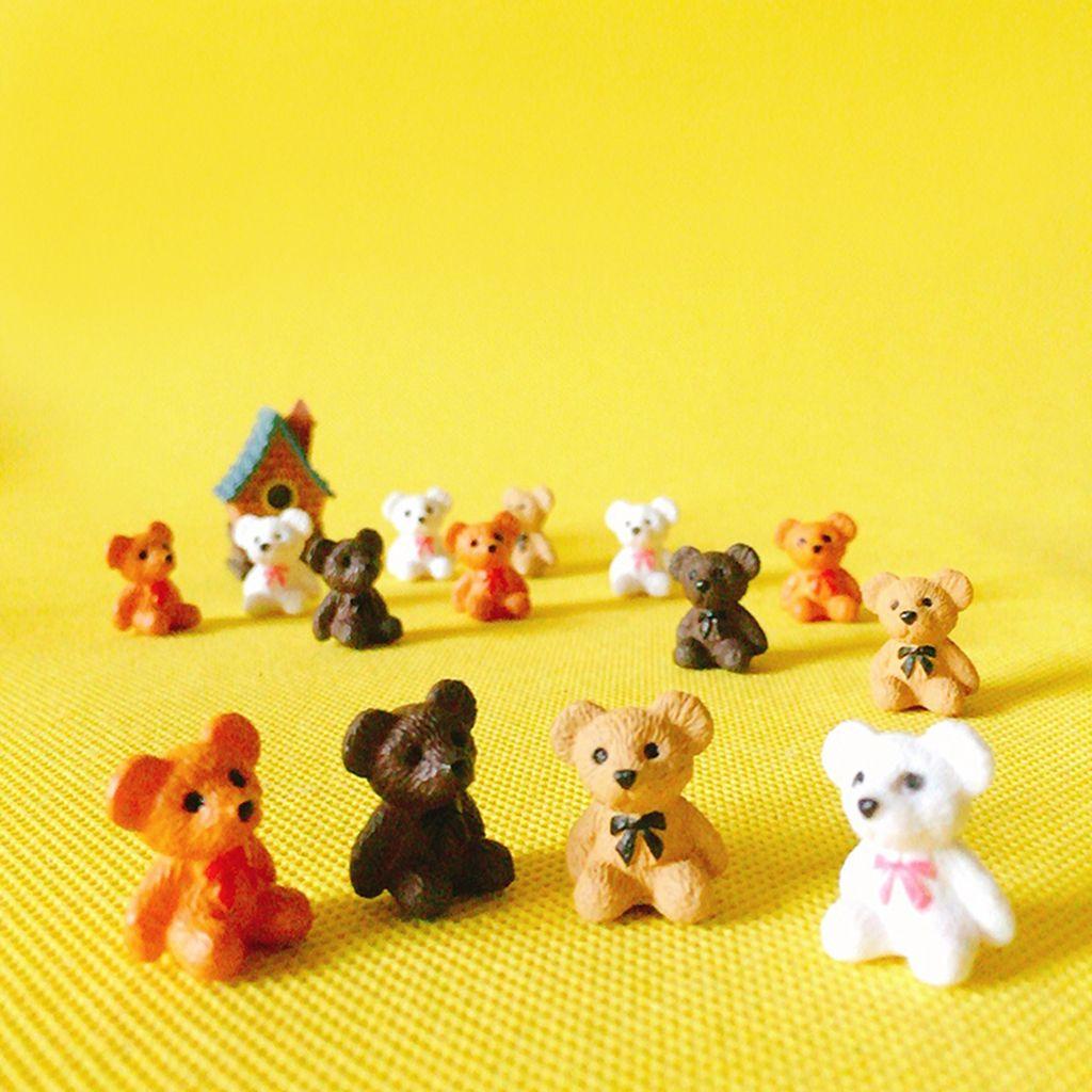 NICKOLAS Đồ trang trí Gấu Bằng Nhựa Resin Mini Trang Trí Bàn Làm Việc