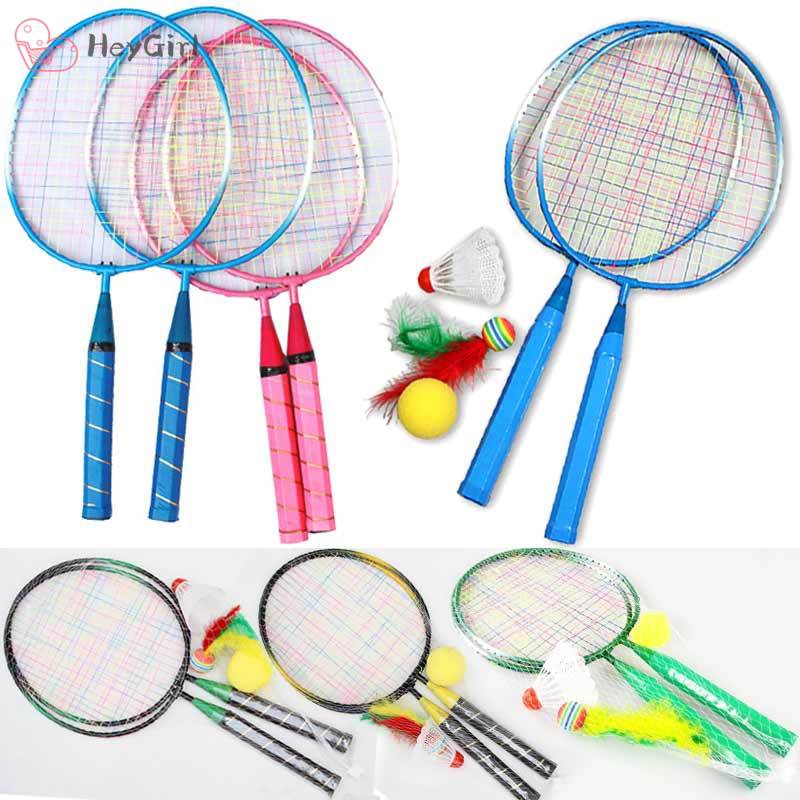 Set cặp vợt cầu lông và 3 quả cầu đồ chơi vui nhộn dành cho trẻ em