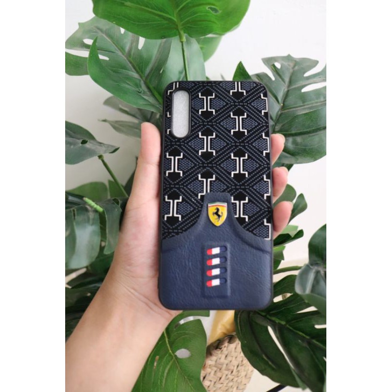 Ốp Da Samsung A50S cực xịn hai màu như ảnh shop chụp Xanh Đen Và đỏ