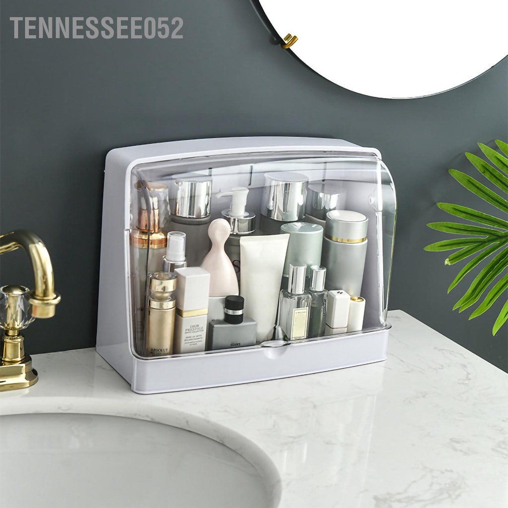 [Hàng Sẵn] Kệ đựng mỹ phẩm treo tường nhà tắm bằng nhựa Chống bụi để đồ trang điểm không đục lỗ【Tennessee052】