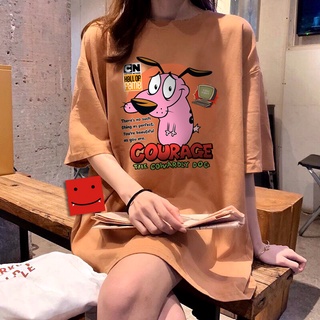 Áo thun nam nữ chó courage
