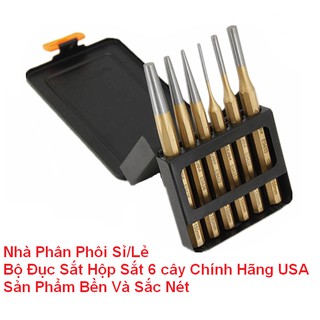 [ChínhHãng]Bộ đục sắt tròn 6 cây hộp sắt nhập khẩu chính hãng Mỹ nhập khẩu Endura E1564