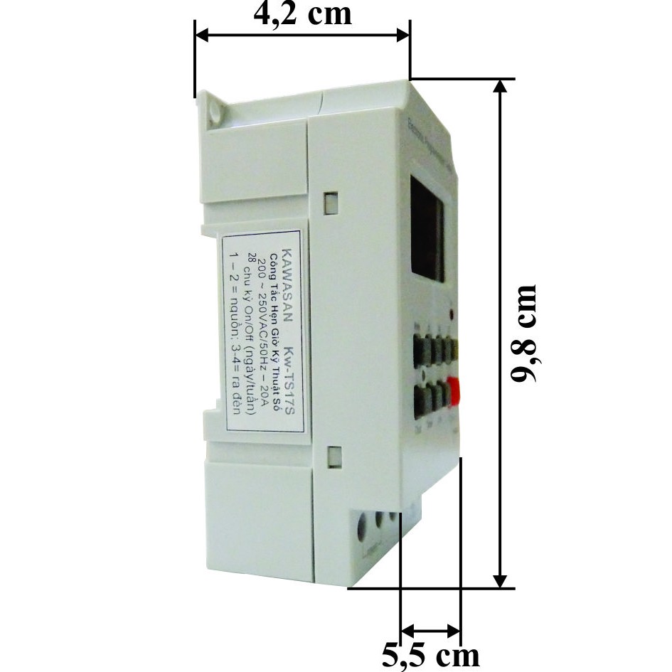 Bộ Chuông báo giờ 4 inch-75db báo giờ Trường Học, Nhà Xưởng, Văn Phòng (báo giờ chuẩn giây) TS17S-4IN