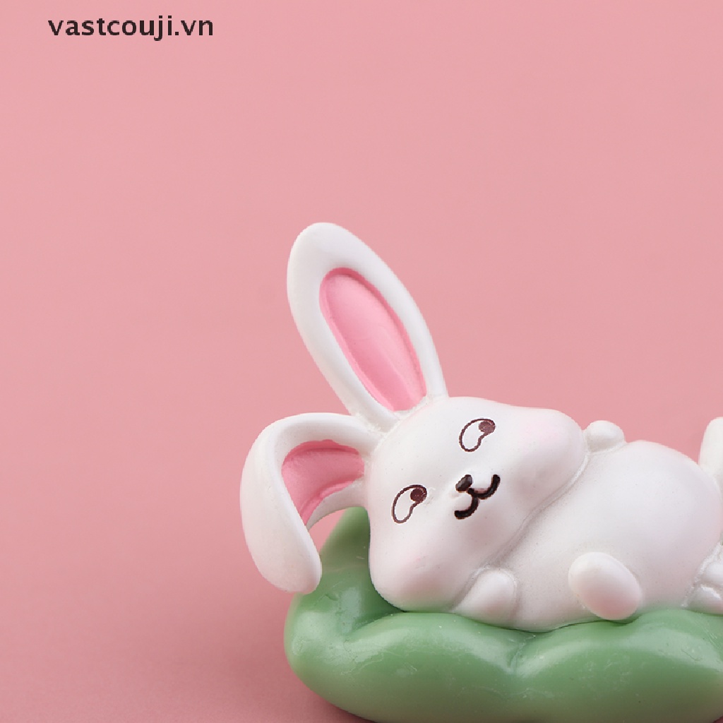 Phụ Kiện Trang Trí Tiểu Cảnh Hình Thỏ Bánh Trung Thu