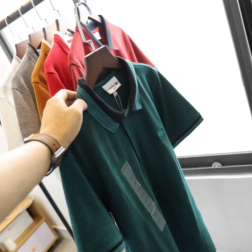 Áo Polo nam ngắn tay LCST Basic Phối Cổ trẻ trung, chất vải Cotton thoáng mát, co giãn 4 chiều ,hàng dư VNXK