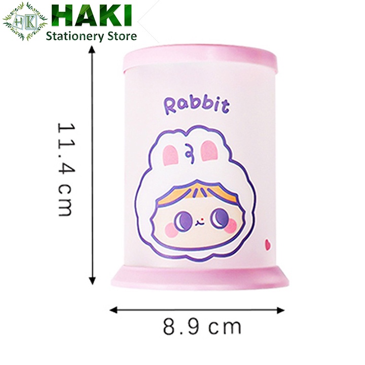 Ống đựng bút để bàn hình tròn HAKI, hộp bút cắm bút đa năng có thể gấp gọn đồ dùng học tập dễ thương cho học sinh OB08