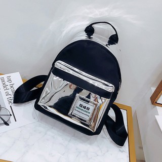 Balo trắng/đen cute size 25x22 (cm)