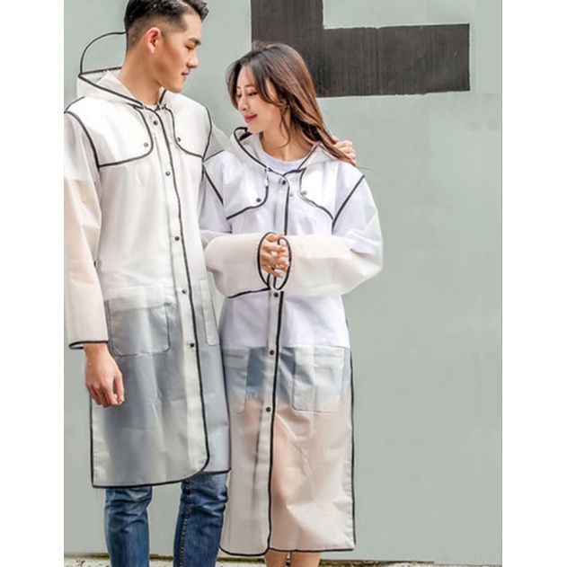 Áo Mưa Trong Suốt Kiểu Dáng Dài Thời Trang Cực Đẹp Có Nón Che Mưa Cực Tốt (tuyển sỉ).