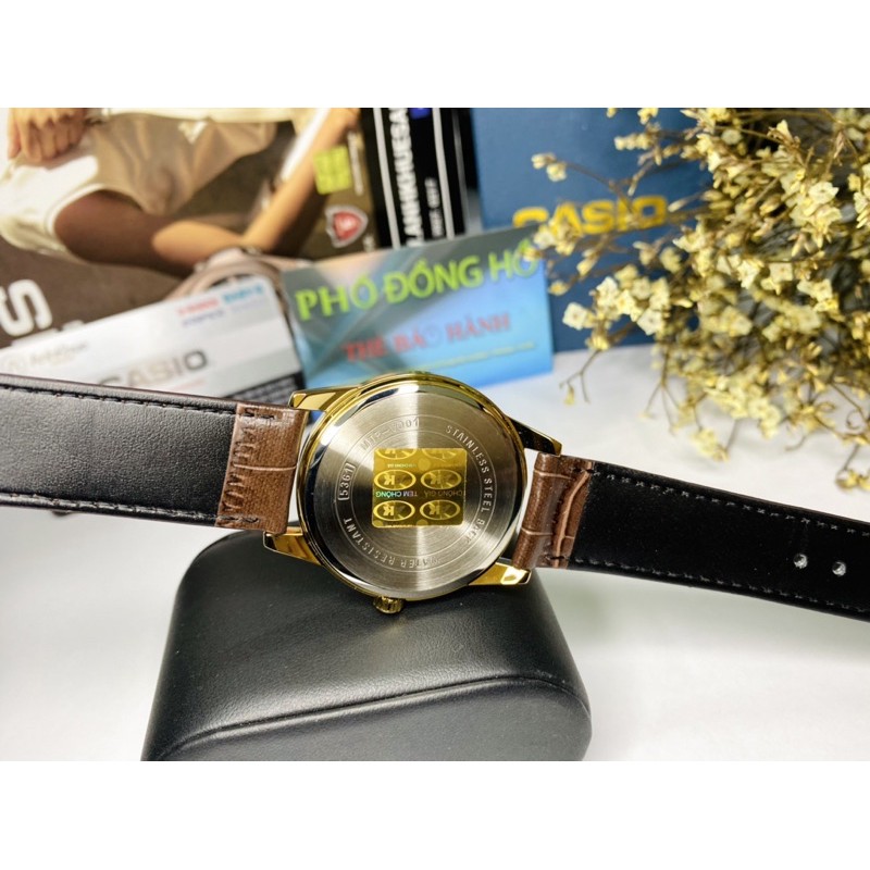 Đồng hồ nam dây da Casio chính hãng Anh Khuê MTP-V001GL-1BUDF