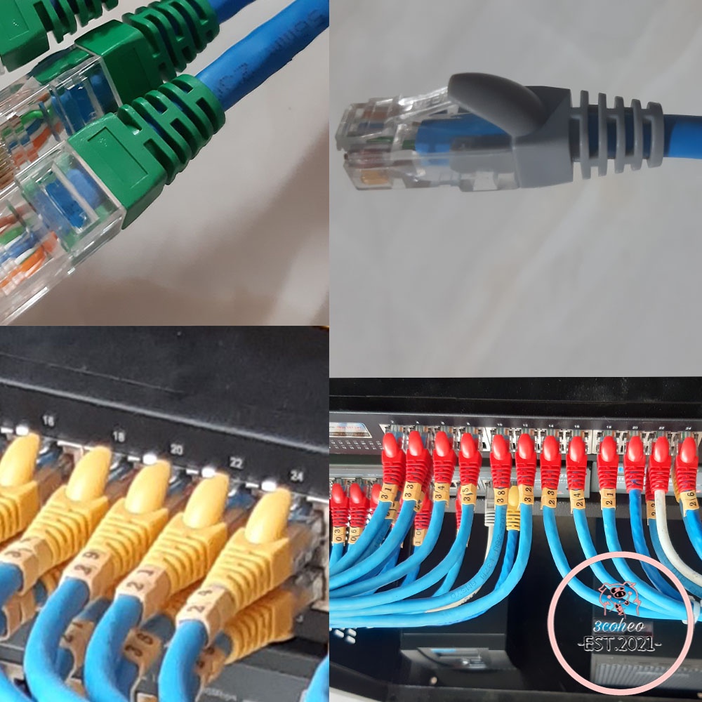 Nắp chụp đầu mạng DINTEK RJ45 cat5 cat6 đa màu - đầu chụp Patch Cord cat5 cat6