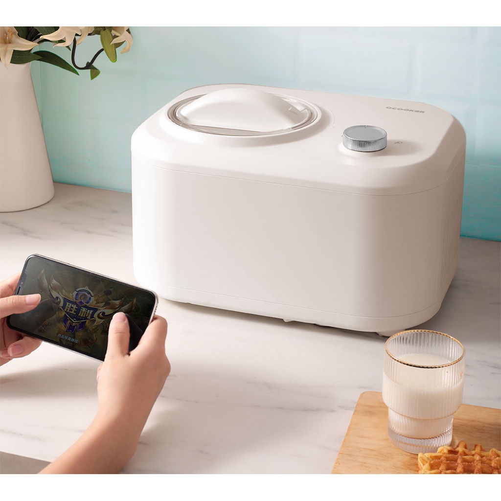 Xiaomi Qcooker Máy Làm Kem Gia đình 1L Máy Nén Làm Lạnh Nhanh Tấm Lót Có Thể Tháo Rời Dễ Dàng Rửa Sạch