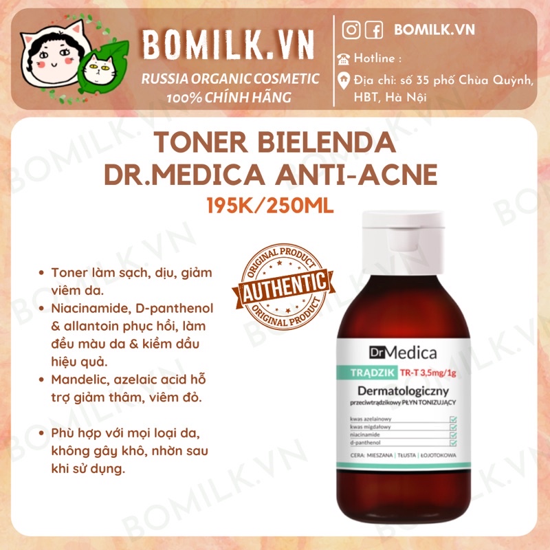 Toner Bielenda Dr.Medica làm sạch