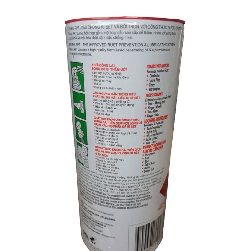 Bình xịt RP7 150ml, 350ml bôi trơn chống rỉ sét Selleys chính hãng