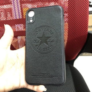 Ốp Iphone Xr dẻo vân giả da in logo