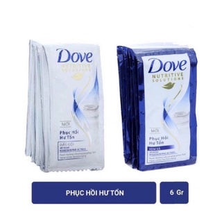 dây 10 gói dầu gội dầu xả dove phục hồi hư tổn 6g