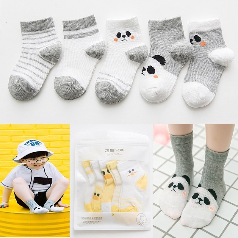 [ 05 đôi 05 hình ] vớ hình thú cho bé sơ sinh - set 05 đôi tất trẻ em cotton cao cấp