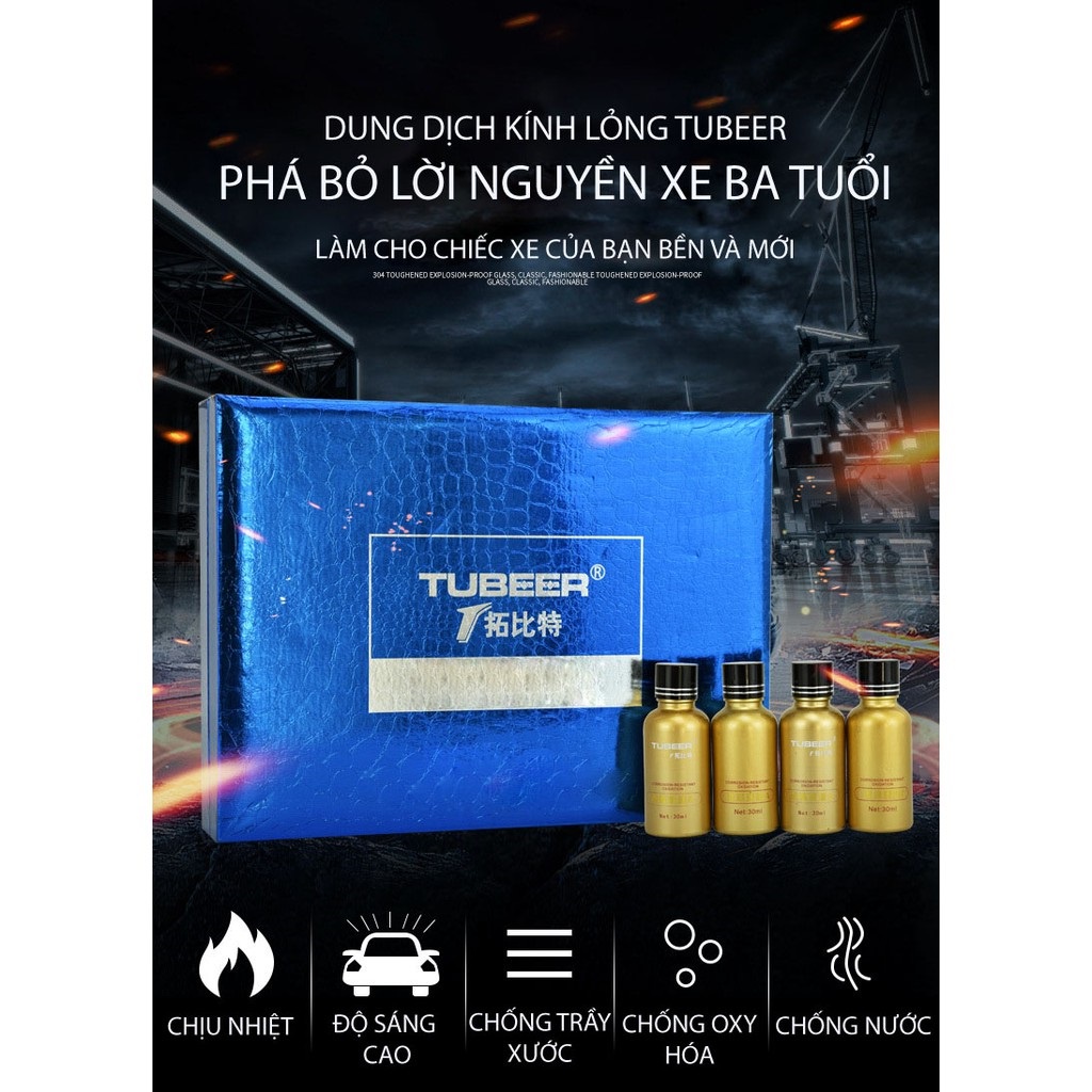 Combo Dung Dịch Sáp Phủ Bóng Nano Chống Xước Liquid Glass Crystal Tubeer BT102 | UniMart Official Store