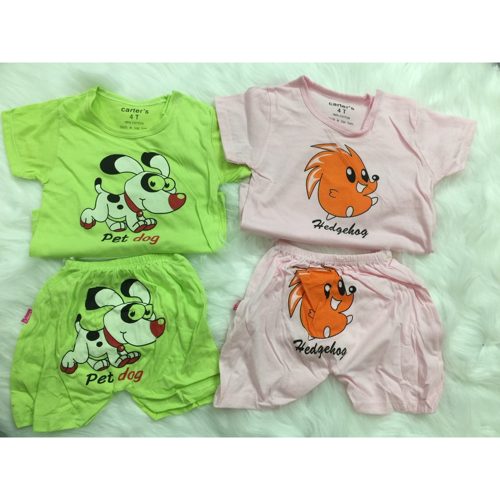 Bộ cộc tay MS Mombaby dễ thương cho bé trai, bé gái, bộ cộc tay cài vai cho bé