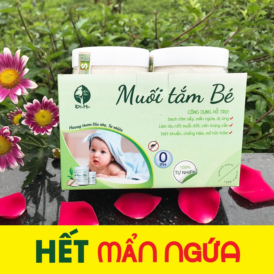 2 Tặng 1 Muối Tắm Bé Sinh Dược Độc Mộc 400g - Muối Tắm Thảo Dược Cho Trẻ Sơ Sinh HẾT  RÔM SẨY, CỨT TRÂU, HĂM DA, MỒ HÔI