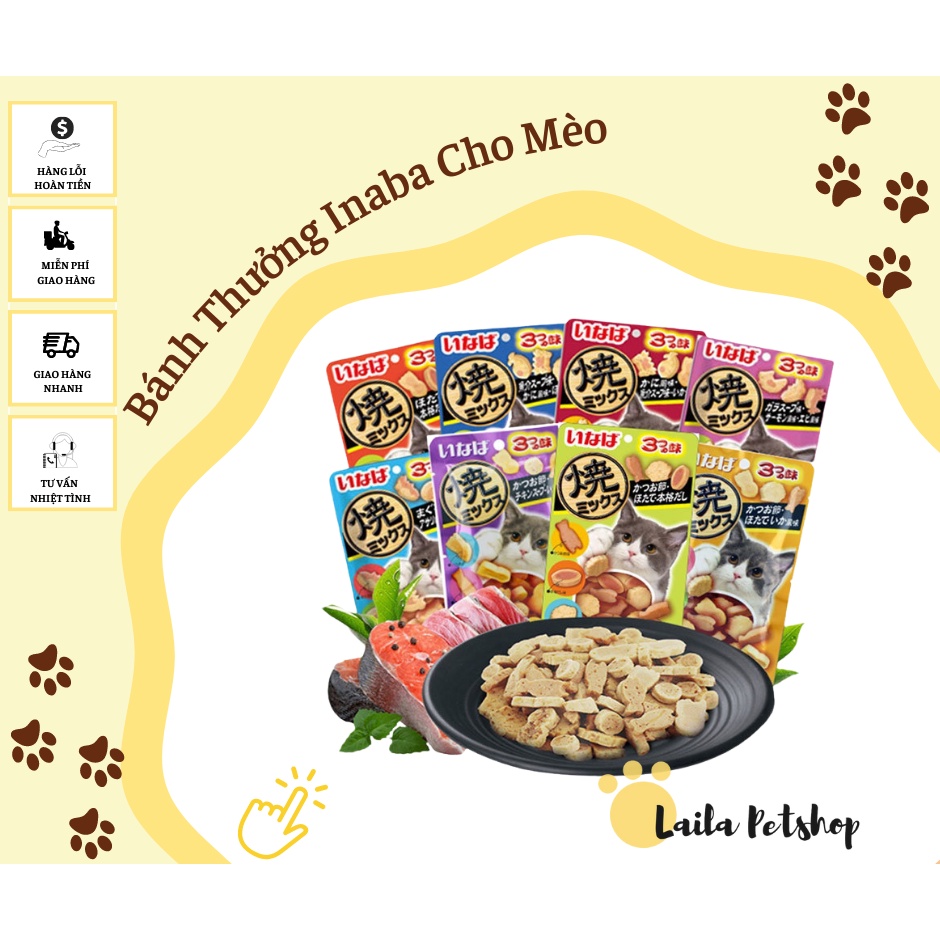 Bánh Thưởng Cho Mèo INABA Gói 25g - Laila Petshop