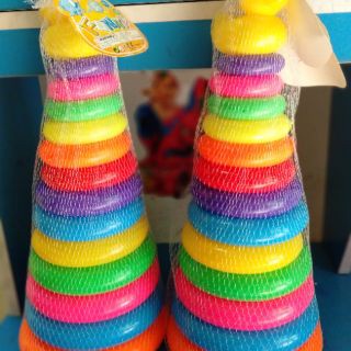 Đồ Chơi Tháp Xếp Chồng Vòng Tròn Vịt Nhiêu Size Cho Bé Giúp Phát Triển Trí Não
